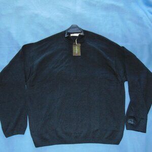 NEW  MEN'S  TEHAMA  100% PIMA COTTON  1/2 ZIP  SWEATER  XL